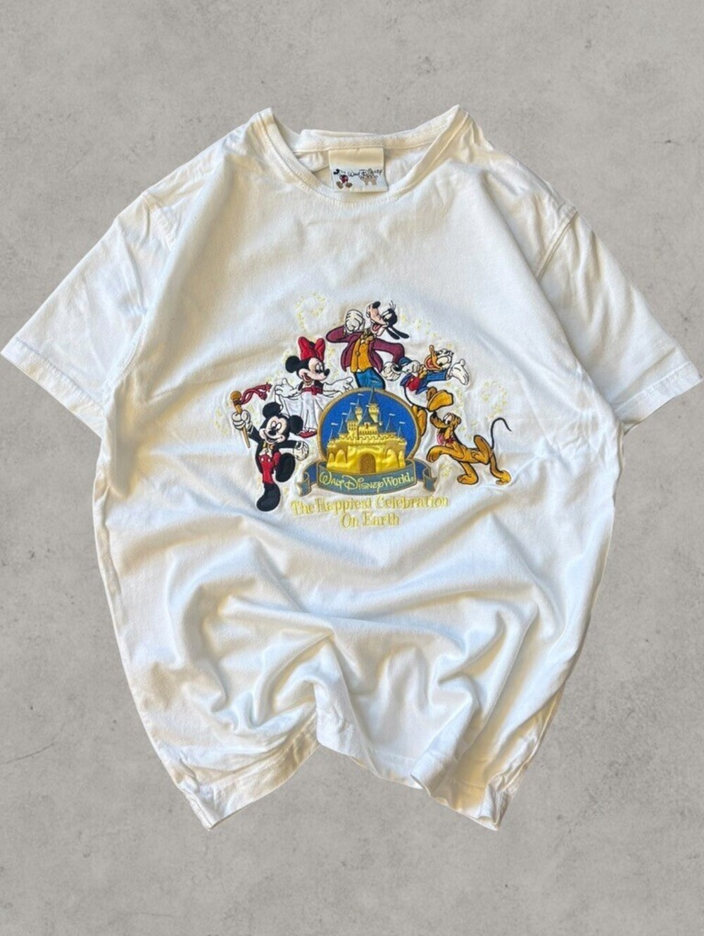 Vintage Walt Disney World Mickey Mouse Embroidered Shirt Size Mens Small
